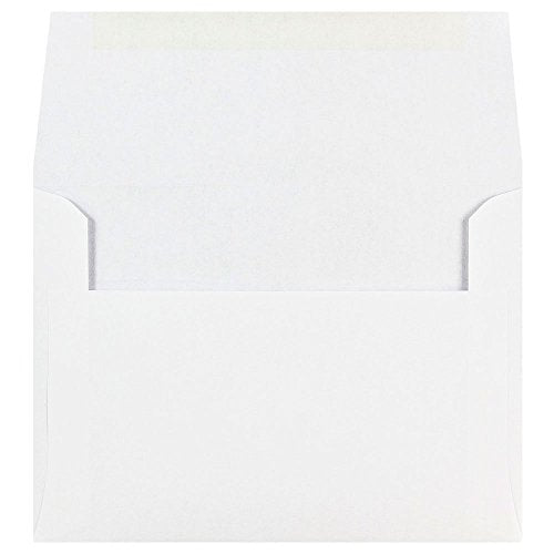 JAM PAPER A6 Invitation Envelopes - 4 3/4 x 6 1/2 - White - 50/Pack - color: White, size: A6