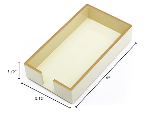 Paper Hand Towel Tray - Paper Guest Napkin Holder (Ivory) - color: Ivory