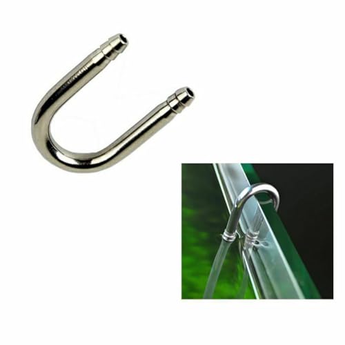2 Pcs Stainless Steel Aquarium U Shape Tubes Fish Tank CO2 Diffuser Tubes Aquarium Air Pump Connectors for Aquarium Connecting Air Line