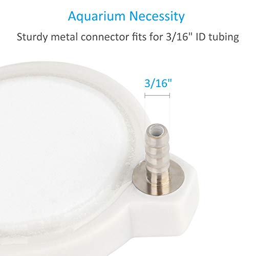 Pawfly 2 Inch Air Stone Disc Aerator Bubble Diffuser for Small Air Pump Aquarium Fish Tank Bowl - size: 2 inch
