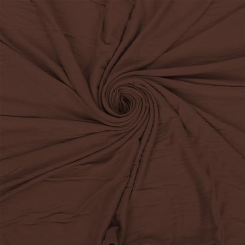 Hijab Scarf for Women Soft Cotton Muslim Jersey Hijab Head Wrap Scarves Fashion Long Scarf Shawls - color: Brown