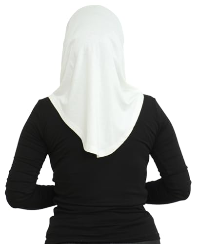 Prien Sport Instant Hijab For Women, Muslim Cotton Turban, Soft Head Scarf, Ready To Wear Hijabs Prayer Clothes, Islamic Wear - color: Cream