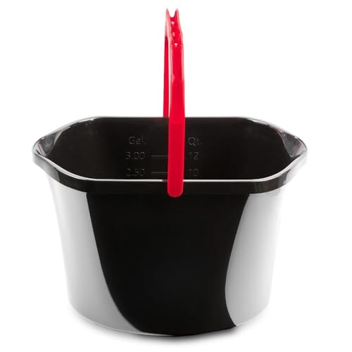 High Power Utility Bucket 3.5 Gallon Black with Ergonomic Handle