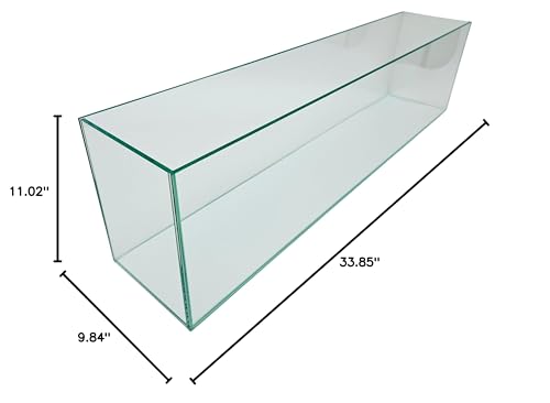 Lifegard Aquatics Bookshelf Aquarium – 16 Gallon Clear Glass Fish Tank with 6mm Thick Glass– for Freshwater/Marine, Leak-Proof, Home/Office Decor - size: 16 Gallons