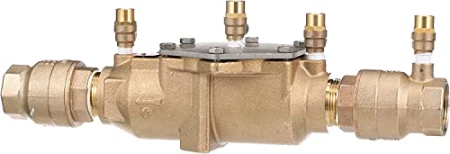 Watts LF007 Series 2" Lead-Free Bronze Double Check Valve Backflow Preventer Assembly, Quarter Turn Shutoff, Single Top Entry, NPT Connections, Modular Design - size: 2 Inch, style: Old Model (no freeze sensor)