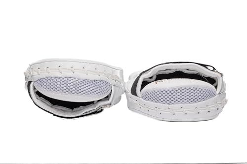 HIT N MOVE Curved Micro Turtle Boxing Mitts | Punching Pads | Sparring Gear for Boxing, MMA, Kickboxing, Muay Thai, Martial Arts Training Equipment, Genuine Leather, High-Performance Mitts - color: White
