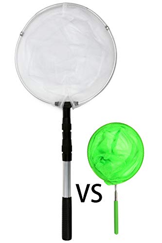 Insect and Butterfly Net with 12" Ring, 24" Net Depth, Handle Extends to 36 Inches - size: 12" ring, 36" handle