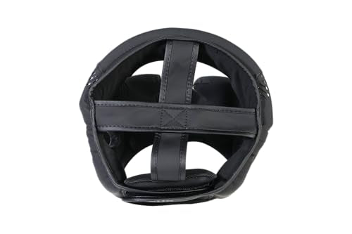 Titan Boxing Headgear, Training Head Guard, Protective Gear for MMA, Kickboxing, Muay Thai - color: BLACK, size: Small-Medium