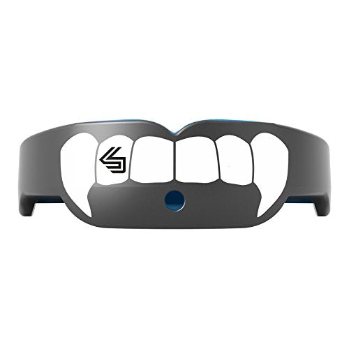 Shock Doctor Gel Nano Convertible Mouthguard (Pearl Carbon, Adult) - color: Pearl Carbon/White Fang, size: ADULT
