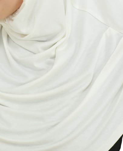 Prien Chic Ready To Wear Hijab For Women, Muslim Long Turban Undercap Set, Instant Scarf, Prayer Clothes For Girls, Abaya - color: Cream
