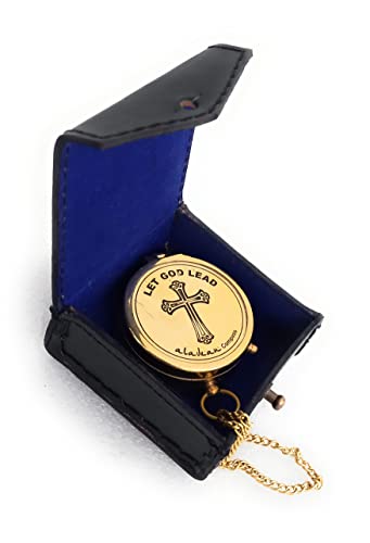 Divine Path Engraved Compass - I Will Guide You - Psalm 32:8" Quote | Inspirational Gifts for Men Women, Uplifting Spiritual Heavenly Faith Gift Boys Girls - style: Let God Lead