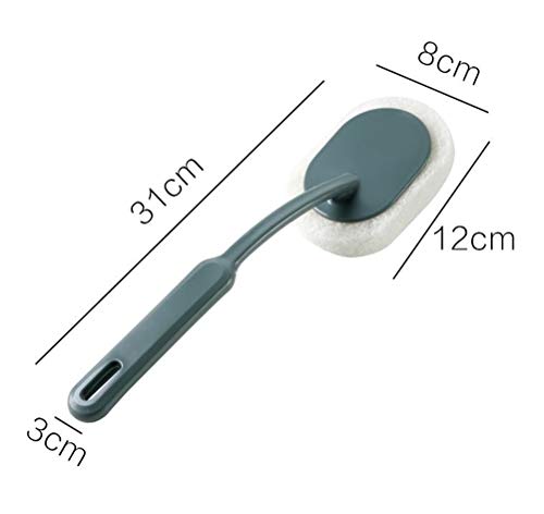 Toilet Brush and Holder Set, Toilet Brush Strong Decontamination Bath Brush Long Handle Durable Sponge Tiles Brush Toilet Fish Tank Cleaning Brush Household Clean Tools Bathroom Toilet Bru