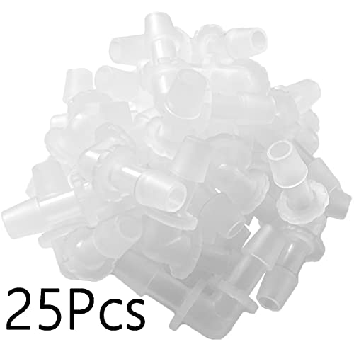 NACX 5/16" Hose Barb 90 Degree Elbow Plastic L Right Angle Barbed Fitting, 2 Way Equal Barbed Joint Splicer, 25Pcs - color: L, size: 5/16