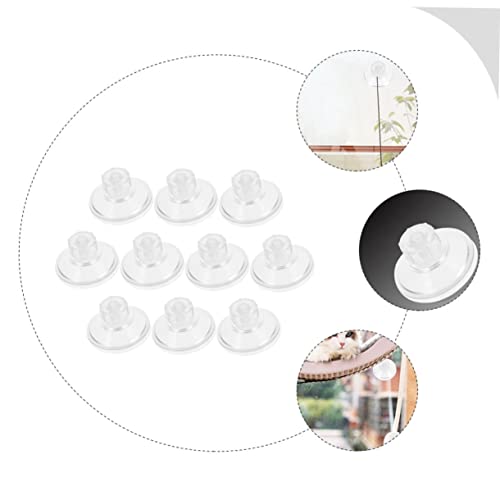 10Pcs Aquarium Suction Cups with Threaded Screw Nut Pull High Transparency Suction Cup Kit for Glass Turtle Basking Platforms and Incubation Boxes Abs PVC Material