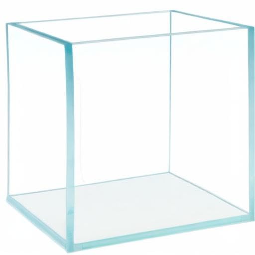 Cube Rimless Frameless Extra Clear All Glass Aquarium, Low Iron Glass Tank, 5mm Glass, White Leveling Mat Included, w/Lids Options - size: 2 GAL 7.8x7.8x7.8 in