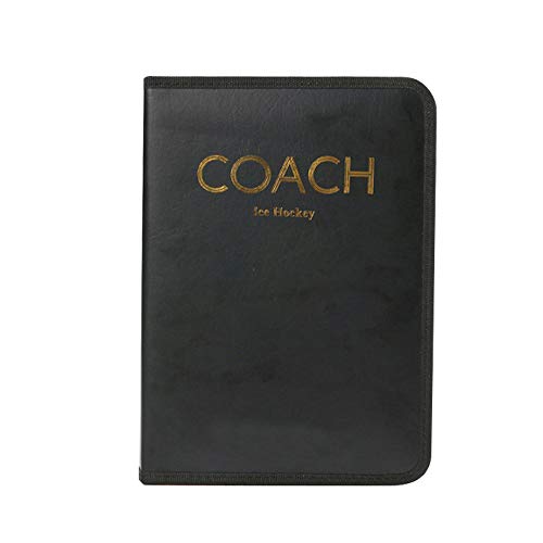 Foldable Leather Football Soccer Magnetic Tactic Marker Coaching Clipboard with Zipper and Marker Pen - Coaching Strategy Guiding Board Kit Equipment Portable Coach Tool - style: Ice Hockey