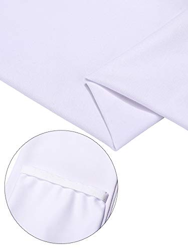 Mudder 9 Pairs Unisex UV Protection Sleeves Arm Cooling Sleeves Ice Silk Arm Sleeves Arm Cover Sleeves - color: White