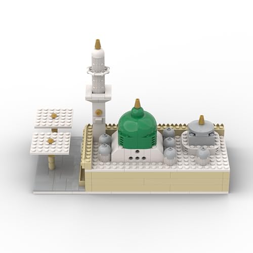Sterope Islamic Masjid an Nabawi Muslim Building Block Set, Religious Educational Toy for Children, Assembly Required World Landmark Model Muslim Architecture Eid al Fitr Gift