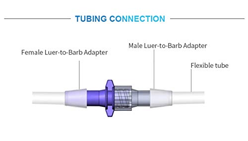 Male Luer Lock Hose Barb Adapter 25 Pack, 1/4in PP | Laboratory Equipment, Aquarium Tubing, Pagoda Groove, Non-Sterile Fluid Transfer - style: Male 25x