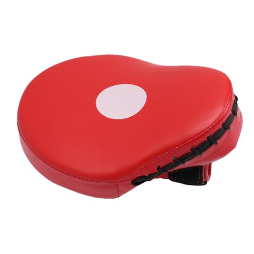 Diydeg Boxing Curved Focus Punching Mitts, PU Leather PU Leather Boxing Pad Set with Adjustable Strap, Training Hand Pads for Kickboxing Taekwondo Karate MMA Kids, Teens, Women - color: Red