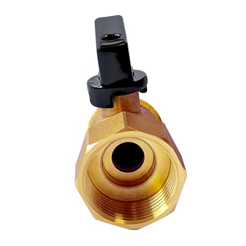 Joywayus Brass Outdoor Spigot Hose Bibb Valve 1/2"NPT Female x 3/4"GHT Male | Quarter Turn Ball Valve, Garden Hose Outlet Connector - size: 1/2"NPT