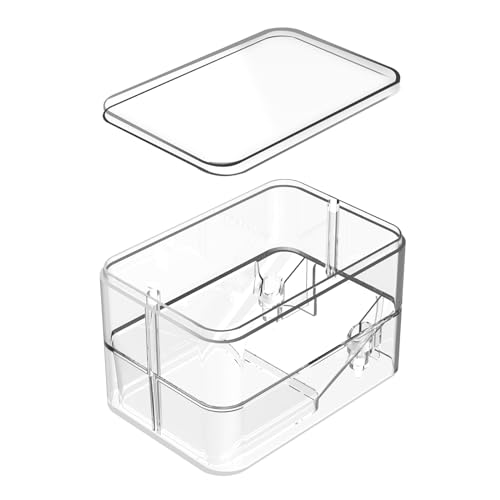Automatic Fish Feeder Expandable Box Fish Food Storage Box, Removable, Suitable for GEZIEKID WP8621N, WP8621F, WP8622, WP8622L, Transparent Plastic Material, 350ML Large Capacity