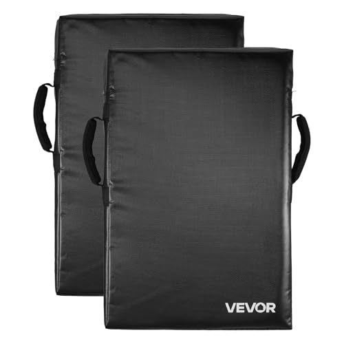 VEVOR PVC Step Over Dummy, High-Density Sponge Blocking Pad Equipment, Heavy Duty Tackle Dummies with Handles, Great for Footwork Drills Sports Training Practice - size: 2PC 24*16inch Blocking Pad