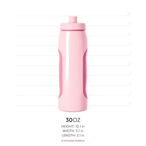 Simple Modern Rally Squeeze Plastic Water Bottle | 30oz Locking Leakproof Cup for Gym, Sports, Electrolytes, Travel | Blush Mix - color: -Blush Mix