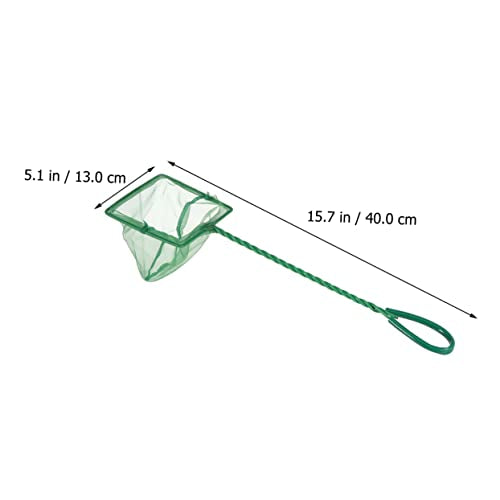COLLBATH 4pcs Aquarium Fishing Net Fine Mesh Design for Fish Catching Material Aquarium Accessories Green Color