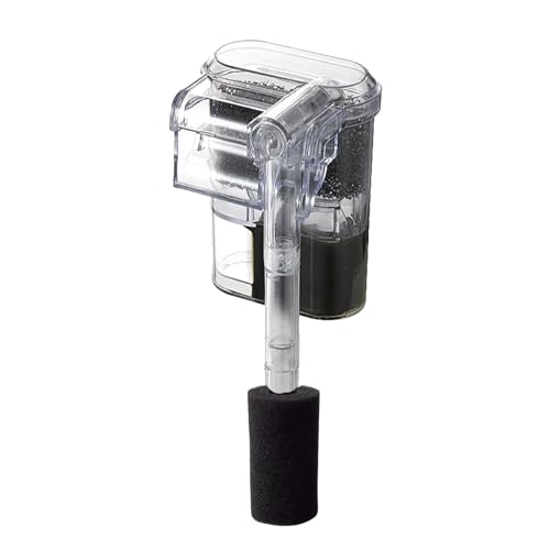 Quiet Aquarium Filter for Betta, Slim HOB Fish Tank Filter for 3-10 Gal Planted Aquariums & Aquascaping with 1 Pre-Filter Sponge ,Adjustable Flow,250L/H