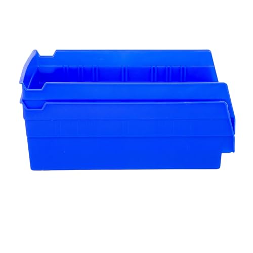 HE HUDSON EXCHANGE 12" x 8" x 4" (12 Pack) Plastic Nesting Storage 12” Shelf Bin, Blue - color: Blue, size: 12 Pack