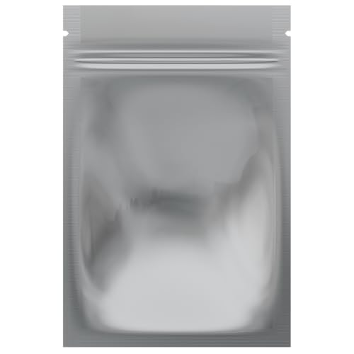 Mylar Style Barrier Bags – Zipper w/Heat Seal – 100 Bags (Matte Black/Clear, 1 Gram - 3?x4.5?) - color: Matte Black / Clear, size: 3x4.5 Inch (Pack of 100)