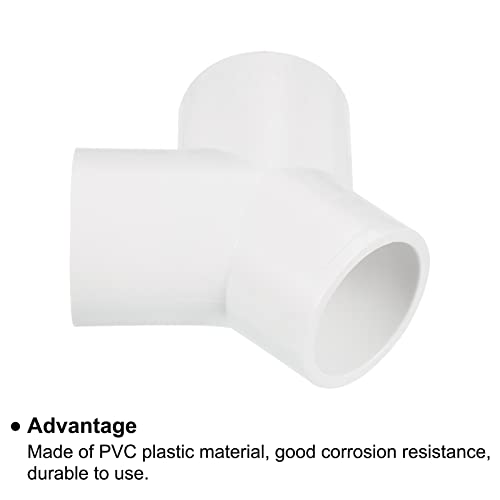 PATIKIL 32mm PVC Pipe Fittings, 3 Pack 3 Way Y Shape Water Tubing Joint Connectors Adapters Union for Garden Irrigation Home Aquarium - size: 32mm