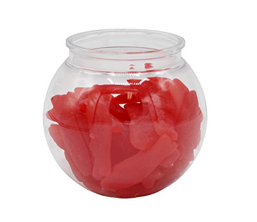 Creative Hobbies® 16 oz Clear Plastic Fish Bowls - 4 Inch (100 mm) Shatterproof Ivy Bowls for Carnival Games, Drinks, Candy & More - Pack of 12 - size: 4" H × 3¾" D with a 2½" neck