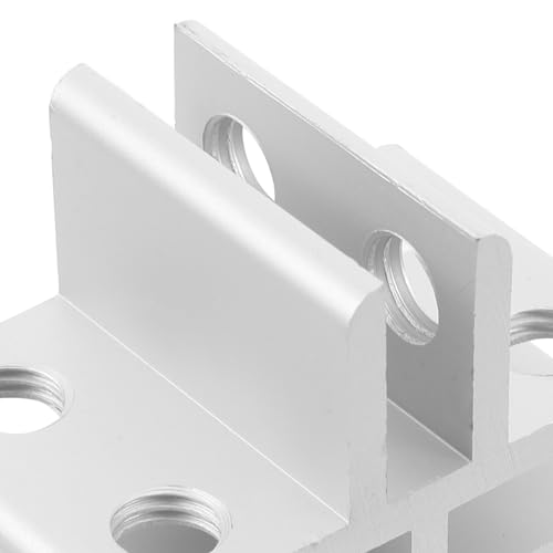 FOMIYES Glass Bracket Holder and Mirror Clips for Frameless Glass 5-8mm Thickness, Silver Aluminium Alloy Side Clamp for Aquarium Cover and Shelf Support in Home Improvement Tools