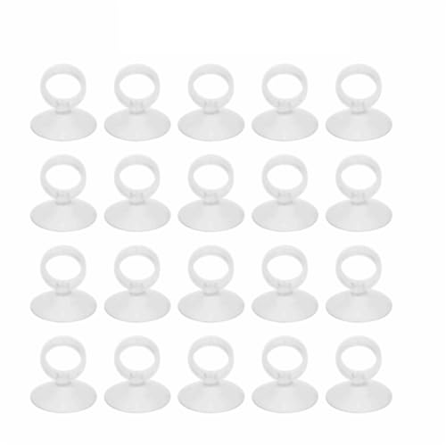 20 Pcs Silicone Aquarium Suction Cups Leak-Proof Glass Surface Mount Sucker Holder for Air Pump Tubes, Fish Tank Tube Clip for 4mm/6mm Pipes(22mm) - size: 22mm