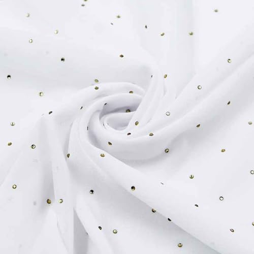 Hijab Scarf for Women Soft Chiffon Rhinestone Long Scarf Shawl Fashion Muslim Hijab Head Wrap Scarves - color: White