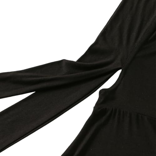 Hijab Undercaps Slouchy Beanies Cap with Tie Non-Slip Caps Under Scarf for Women - color: Black