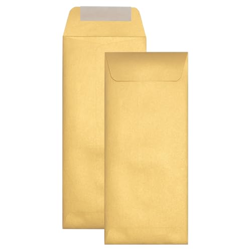 LUXPaper #10 Policy Business Envelopes | Peel & Press | 4 1/8" x 9 1/2" | Gold Metallic | 80lb. Text | 50 Qty - color: Gold, size: 50 Qty