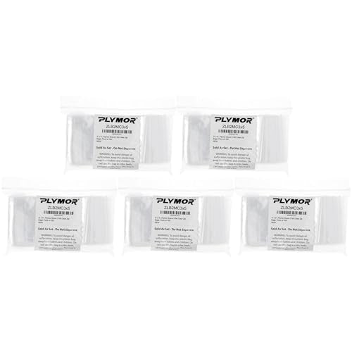 Plymor 3 x 5 inch, 2 Mil Zipper Reclosable Bags (Pack of 500) | Plastic poly bags for jewelry, beads, rings, earrings, pills, vitamins, spices, coins, screws & small parts - size: 3" x 5" (500 Count)