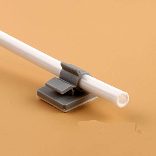 Adhesive RO Tubing holder 1/4 inch RO Tubing Mounting Clips Cable Management Wire Clamps(Pack of 10) (10, 1/4 inch tubing O.D. use) - size: 1/4 inch tubing O.D. use
