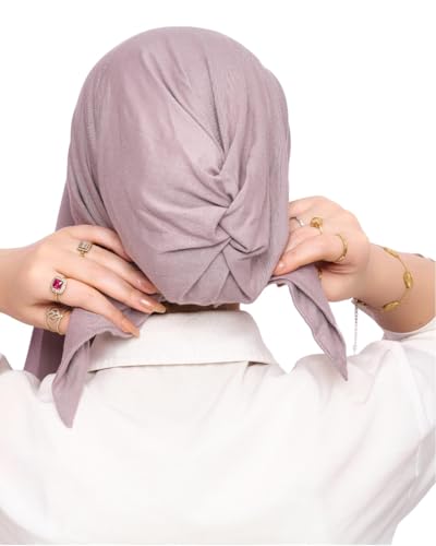 Instant Chiffon Hijab 3-in-1 with Built-in Magnets and Attached Match Undercap, Women Hijabs Set. - color: Grey