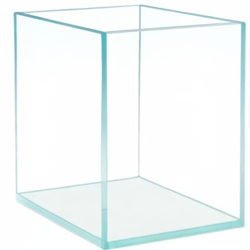 Nano Tall Rimless Frameless Extra Clear Glass Aquarium, Low Iron Glass Tank, 5mm Glass, White Leveling Mat Included, w/Lids Options - size: 2.6 GAL 7.8x7.8x9.8 in