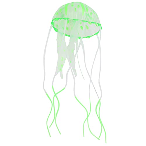 Artificial Glowing Fish Set, Fake Aquarium Decorations with Luminous Jellyfish, Silicone Floating Fish Tank Decor for Freshwater and Saltwater Tanks, Includes Suction Cups and Tran