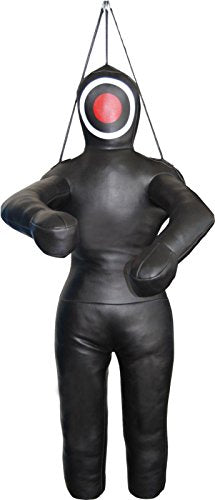 Bestzo MMA Jiu Jitsu Judo Punching Bag Grappling Dummy Canvas Full Black Standing Position -Unfilled - size: 70 inches (6 ft)