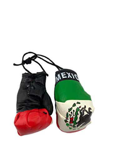Hanging Car Mirror Mini Boxing Gloves (Mexico) - color: Mexico