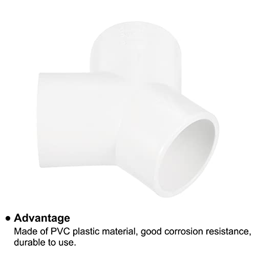 PATIKIL 50mm PVC Pipe Fittings, 2 Pack 3 Way Y Shape Water Tubing Joint Connectors Adapters Union for Garden Irrigation Home Aquarium - size: 50mm