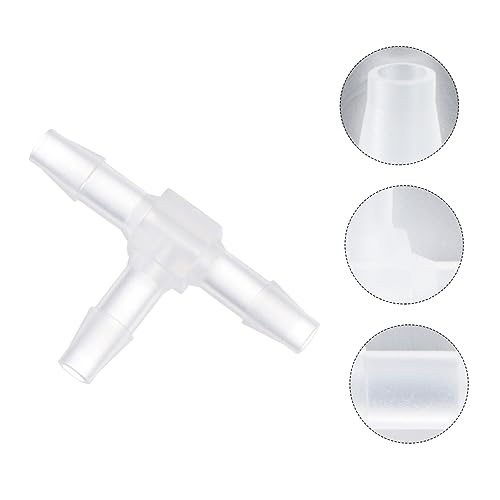 OSALADI 3 Way Hose Connector T Shape Hose Tee Joints Aquarium Air Pump Accessories Pipeline Joint for Water Tube Repair and Extension 10 Pack Plastic Tee Barb Fittings