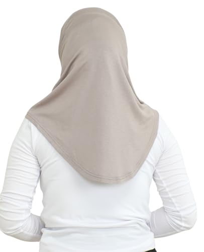 Prien Sport Instant Hijab For Women, Muslim Cotton Turban, Soft Head Scarf, Ready To Wear Hijabs Prayer Clothes, Islamic Wear - color: Light Mink