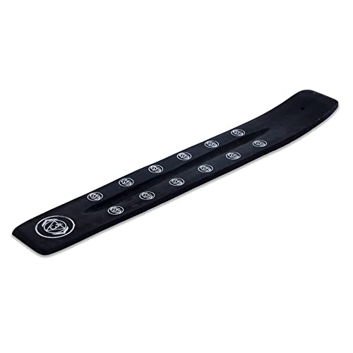 Bless-International Traditional-Handmade-Burner Wooden-Incense-Stick-Holder Ash-Catcher-Stand for-Aromatherapy-Meditation-Yoga (Black Strength) 10 Inches, Pack of 2 - color: Black Strength,10 Inch, size: Two Holders